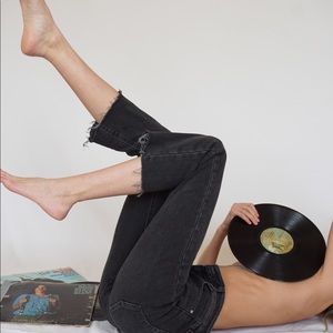 BDG Faded Black Cropped Jeans